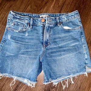 Dear John Light Blue Frayed Hem Jean Shorts